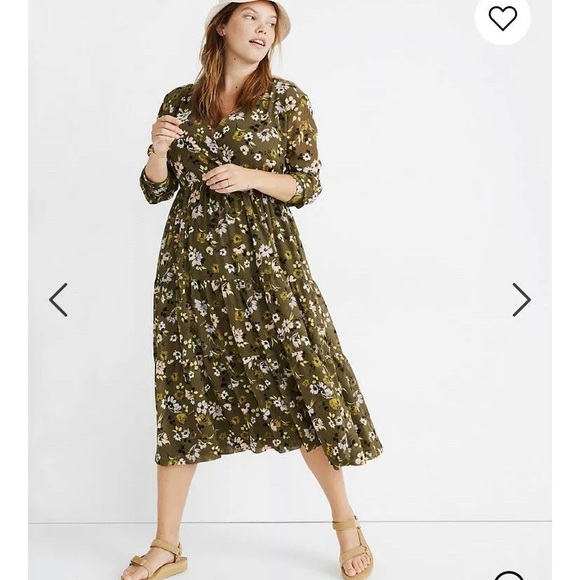 cinched waist midi dress